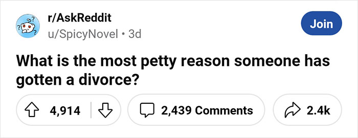 50 Of The Stupidest Reasons For Why People Got Divorced - 1