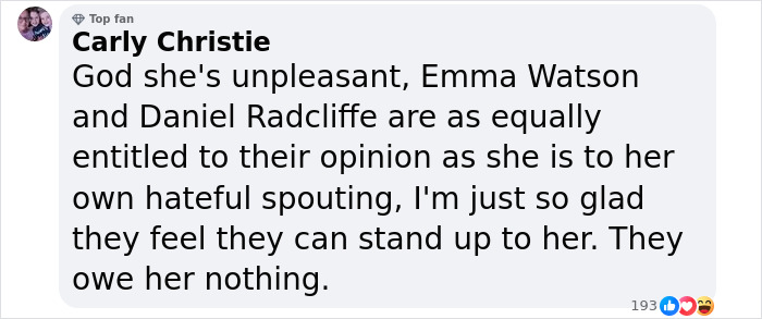 J.K. Rowling Won’t Forgive Daniel Radcliffe And Emma Watson After They “Cosied Up” To Trans Movement J.K. Rowling Won’t Forgive Daniel Radcliffe And Emma Watson After They “Cosied Up” To Trans Movement
