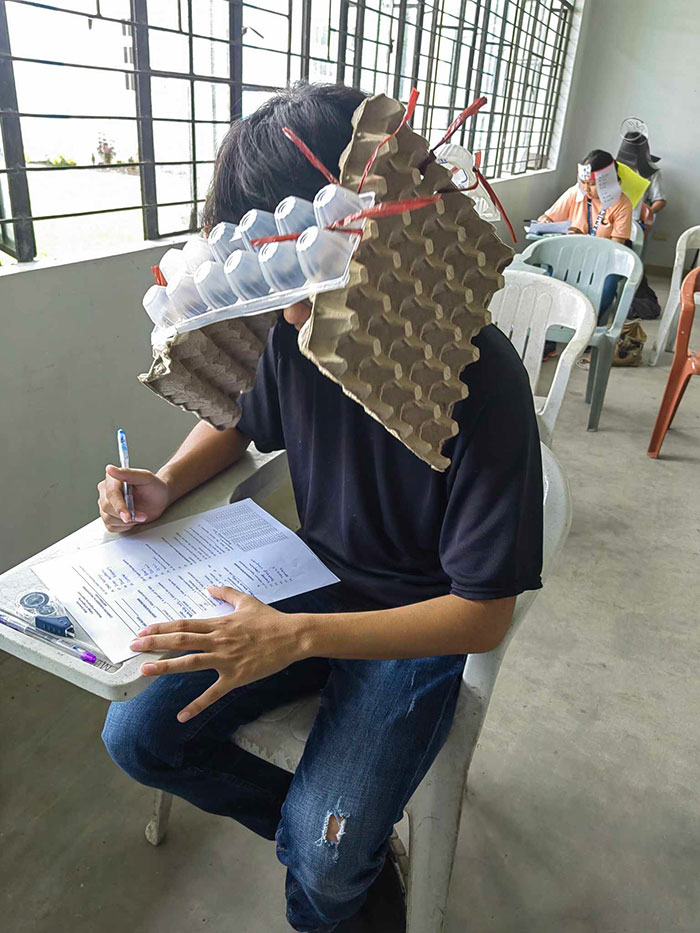 Students Go Viral For Their Anti-Cheating Hats, Professor Says The Technique Is &ldquo;Very Effective&rdquo;