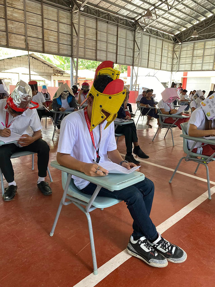 Students Go Viral For Their Anti-Cheating Hats, Professor Says The Technique Is &ldquo;Very Effective&rdquo;