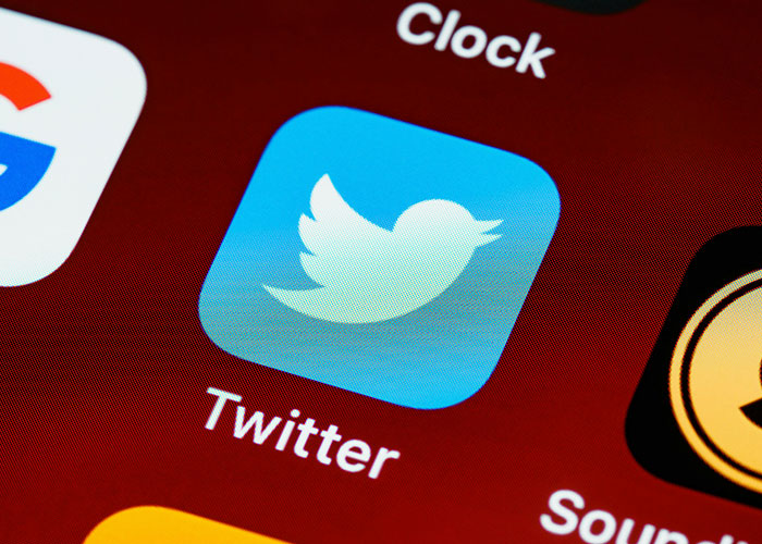 Close-up of a mobile screen showing Twitter app icon, illustrating wild things the rich can purchase concept.
