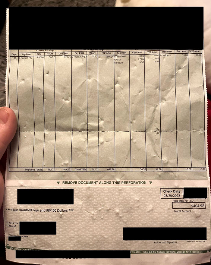 This Is What 56 Hours Nets You At $8.00 An Hour. Employer Is Exempt From Overtime As A Movie Theater