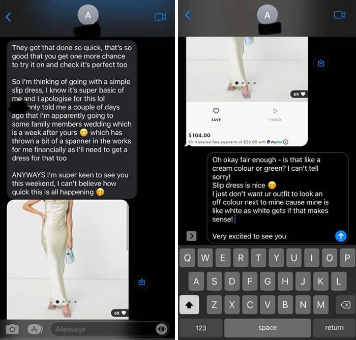 Bridesmaid Is Thinking Of Wearing A Cream Color Dress To The Wedding