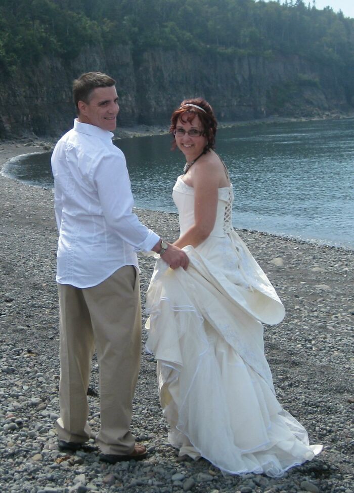 My Wedding Dress! Worth Over $1000 New (15 Years Ago) But I Got It At A Yard Sale For $20. Was Never Worn Before I Did!