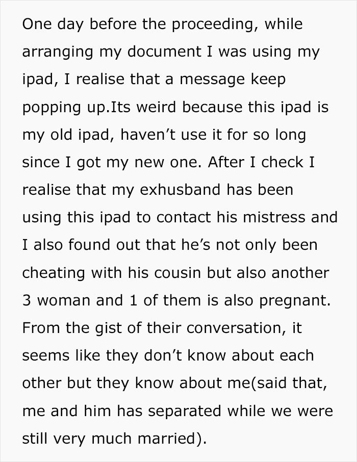 Woman Invites All 4 Of Husband's Mistresses To Their Divorce Trial, Drama Ensues Woman Invites All 4 Of Husband's Mistresses To Their Divorce Trial, Drama Ensues