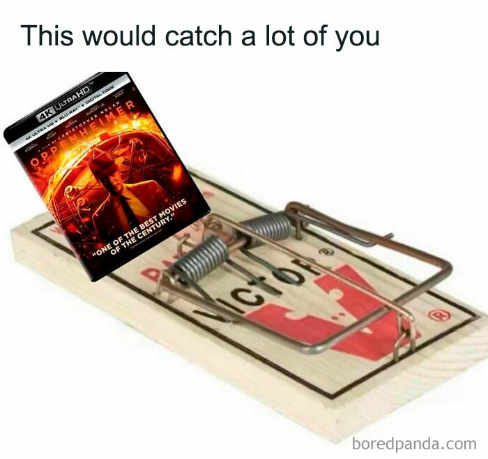 Mousetrap with a 4K Ultra HD movie cover labeled as one of the best movies, humorously suggesting a movie meme.