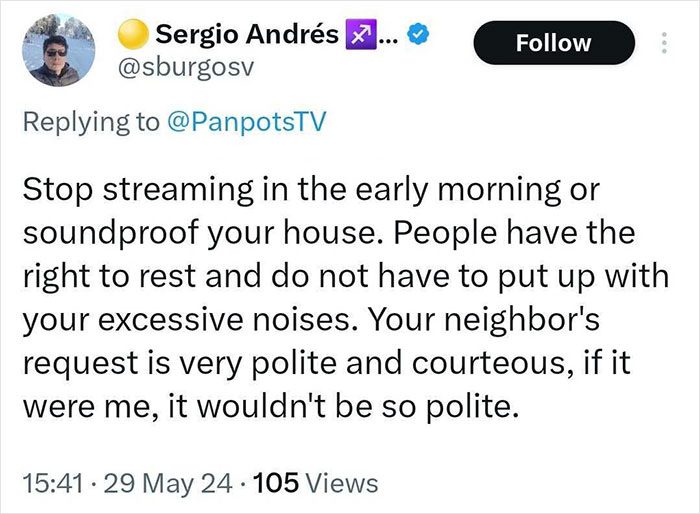 Man Calls Out Neighbor&rsquo;s Note Asking Him To Limit Night Streams&mdash;He Gets A Reality Check