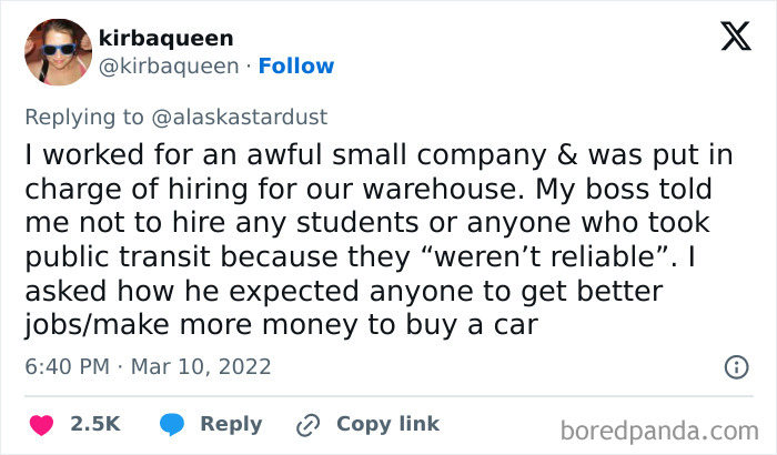 Why Would You Assume People Who Use Public Transportation Won't Be On Time?