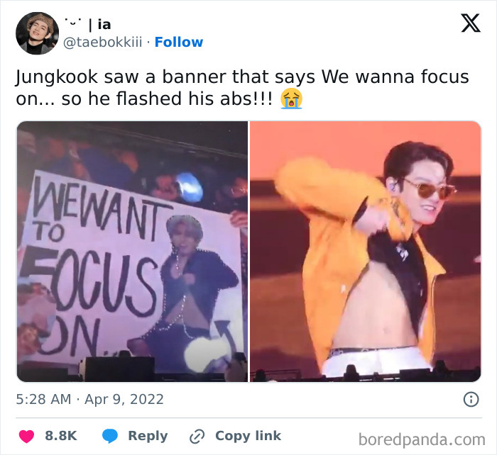 Jungkook Lifting His Shirt After Seeing This Sign