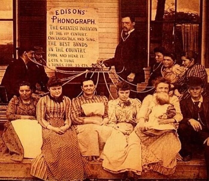 Early Itunes -- "Can Laugh, Talk, Sing" -- Edison's Phonograph 1880s