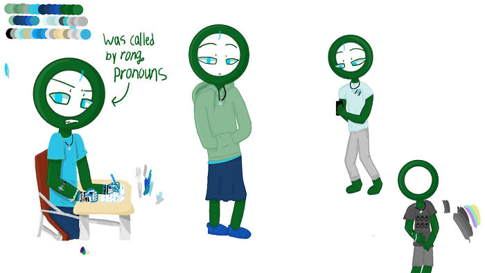 It's Unfinished, And I Will Probably Never Finish It, But It Was Supposed To Be A Clothing Reference For Me (In Case Any Of You Don't Know, This Is Supposed To Be A Stick Figure)