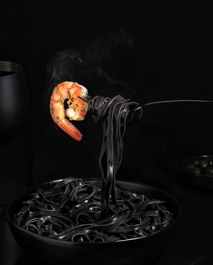 "The Shrimp In The Black Pasta" By Orly Catz