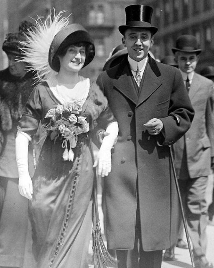 Fashionable Couple Going To An Easter Parade In New York Sometime Early 1910s