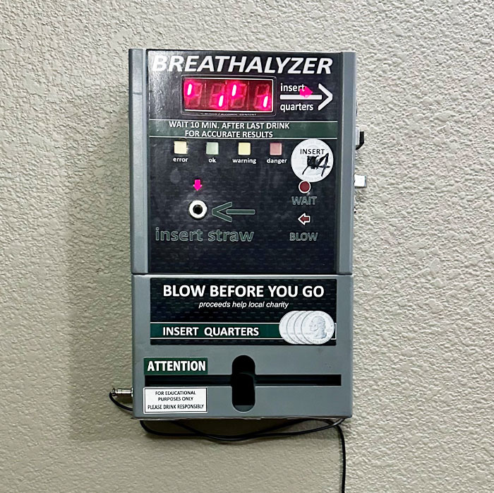 They Installed A Breathalyzer At My Local Bar, "For Educational Purposes Only"