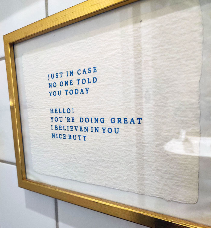 In The Bathroom Of A Restaurant