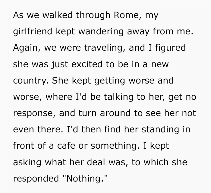 Woman Decides She&rsquo;ll Spend Italian Vacation With BF Being Hit On By Locals, He Thinks Otherwise 