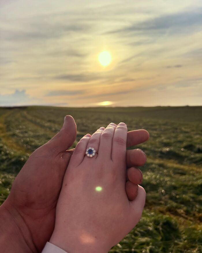 Girlfriend Can&rsquo;t Hold Her Tears Back After Farmer Carves &ldquo;Marry Me&rdquo; Into His Field At Golden Hour