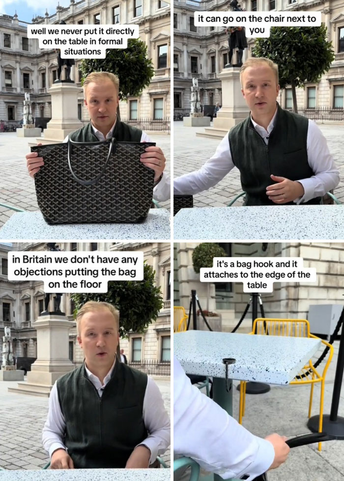 Where Can You Put Your Bag When Sitting At A Table