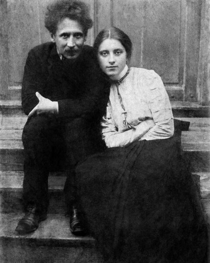 Lithuanian Composer, Painter And Writer Mikalojus Konstantinas Čiurlionis (1875 –1911) And His Wife (M. 1909), Lithuanian Writer, Educator And Activist Sofija Kymantaitė-Čiurlionienė (1886–1958), Ca. 1908
