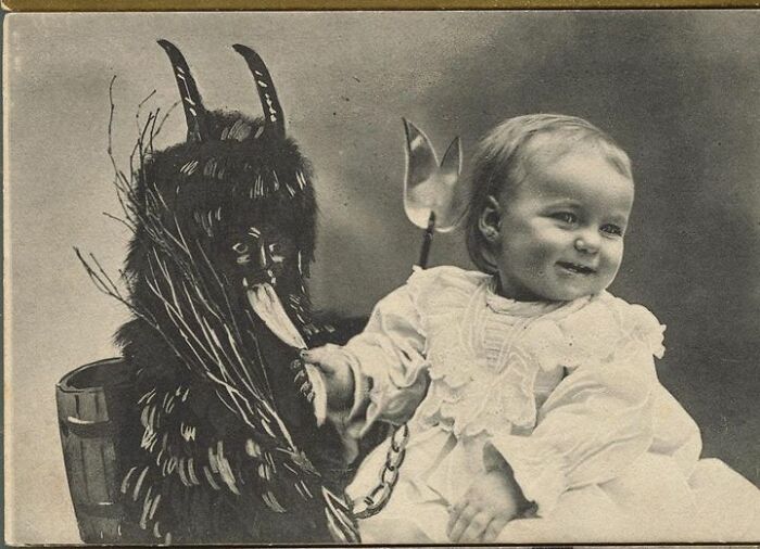 Bizarre Grus Vom Krampus, Postcard, Circa 1900. Possible From Germany Or Austria