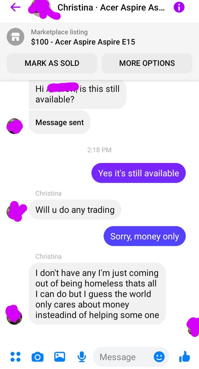 I'm Just Trying To Sell My Laptop 