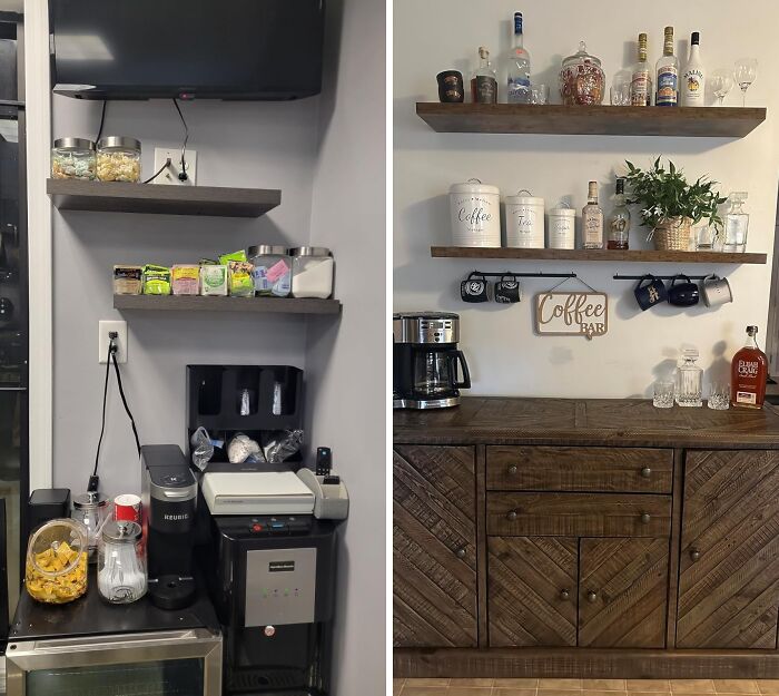 If Your Kitchen Is Shelfish With Space, Add This Extra Long Wall Shelf To Show It Who’s Boss!