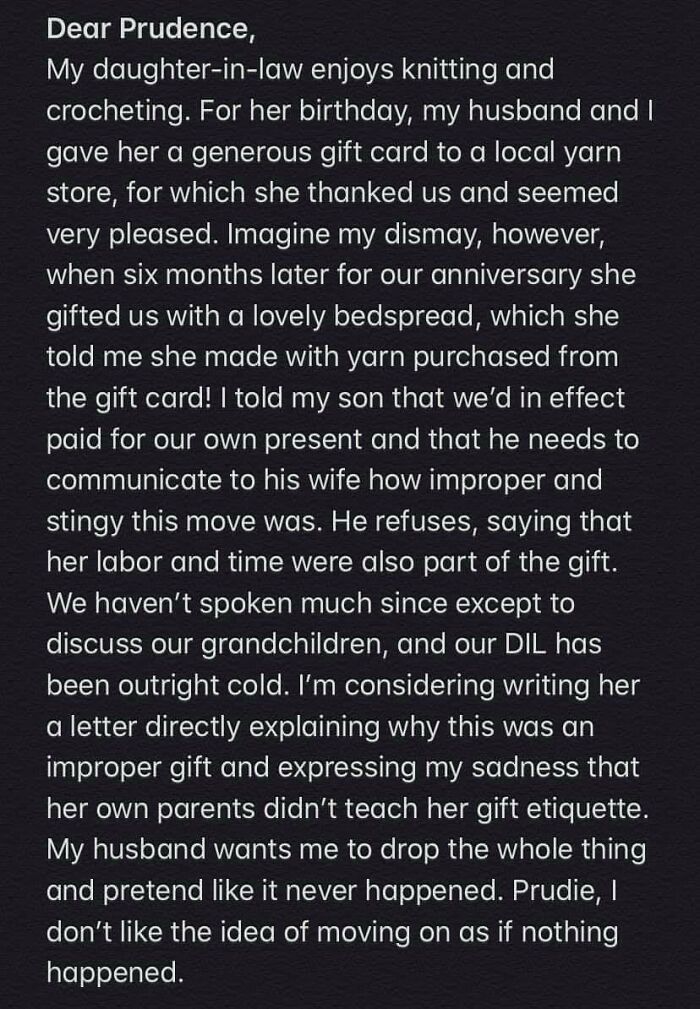 Choosing Beggar Shames Her Daughter-In-Law For Using A Gift Card She Gave Her To Make A Blanket For Them