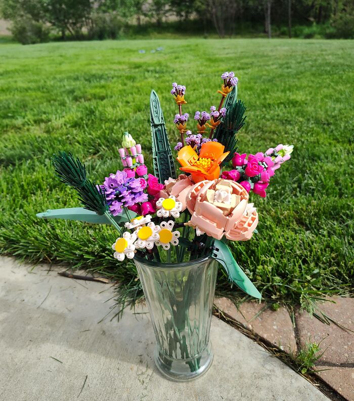 My Granddaughter Built A LEGO Bouquet For Mother’s Day