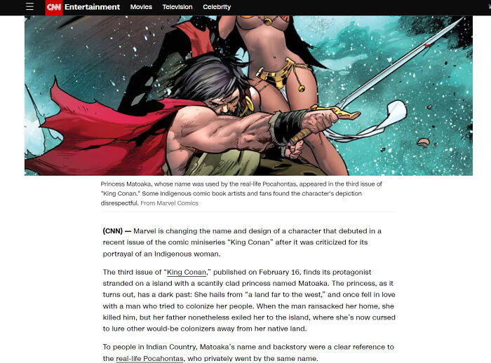 Comic illustration from King Conan showing a male character and scantily clad princess in a fantasy setting.