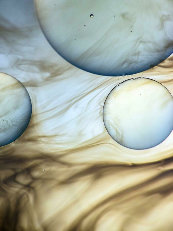 Do You Think This Works? Macro Photo Of A Oil In Soapy Water