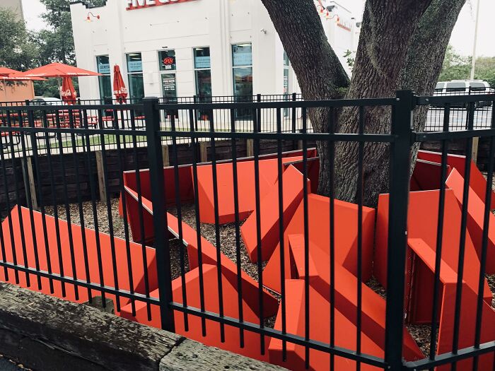 Five Guys Awnings About To Be Installed Could Be A Modern Art Installation (2019)