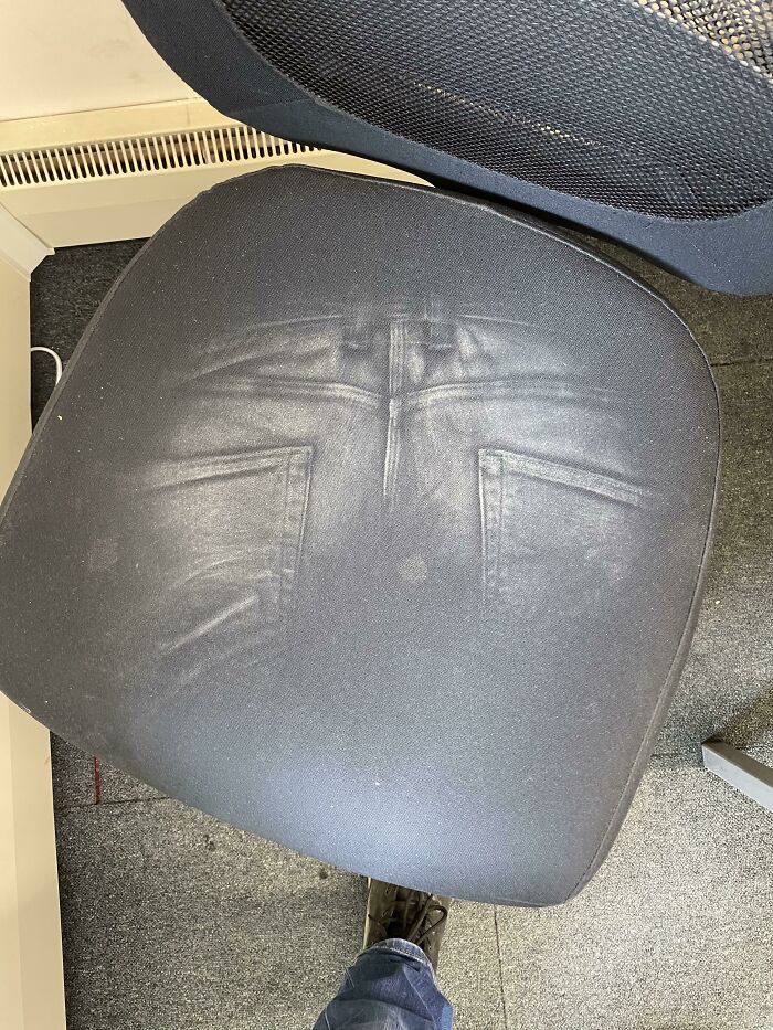 This Print My Dusty Jeans Made On The Chair Whilst I Ate My Lunch