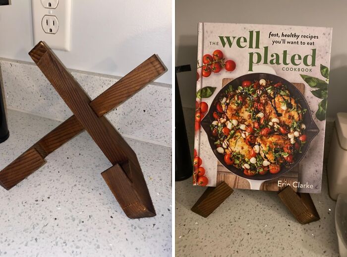 Keep Your Cookbook Clean And Your Counters Uncluttered With This Sleek Cookbook Stand