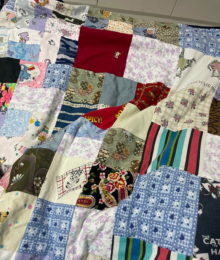 Patchwork Blanket Hand Sewn By Mum Makes Me Smile Everyday