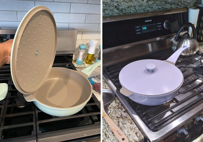  Goodful's All-In-One Nonstick Pan Will Bring Some Much Needed Color To Her Kitchen