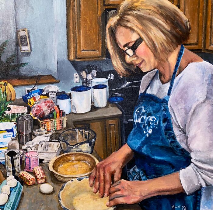 Late Mother's Day Gift, Madeline, Acrylic Paint