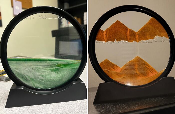 Bring A Calming Vibe To Your Office Space With The Motion Display Moving Sand Frame