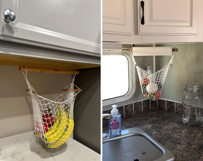 Hang In There, Your Tiny Kitchen Is No Match For A Prodyne Veggie Hammock