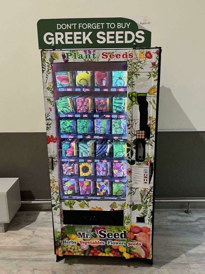Heraklion Airport In Greece Has A Seed Vending Machine