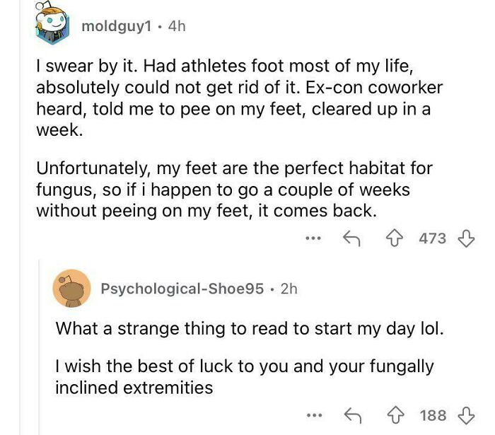 “I Wish The Best Of Luck To You And Your Fungally Inclined Extremities”