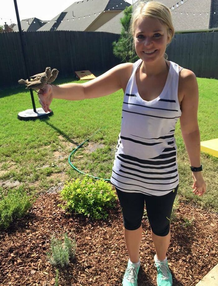 Some Wild Baby Birds Randomly Landed On My Friend's Hand