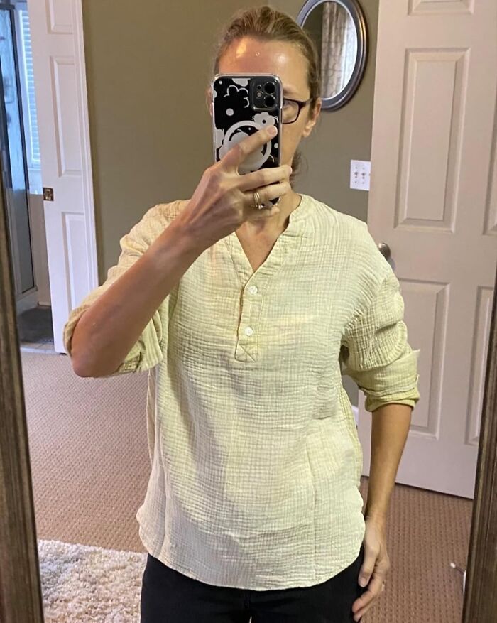 Keep It Casual With A Button V-Neck Blouse That Goes With Everything