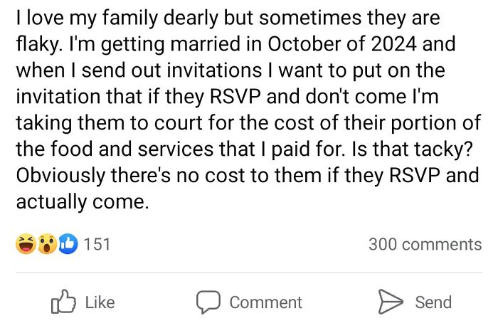 Will Threatening To Sue My Friends And Family Make Them Attend My Wedding