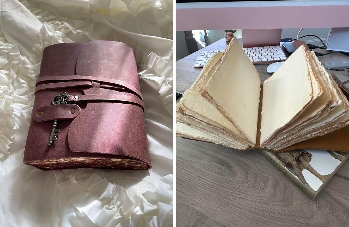 Keep Your Basilisk Fangs Away From This Vintage Leather Journal , You Never Know…