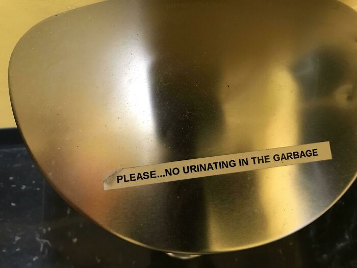 When This Happens So Much They Have To Put This On The Trash In A Gym