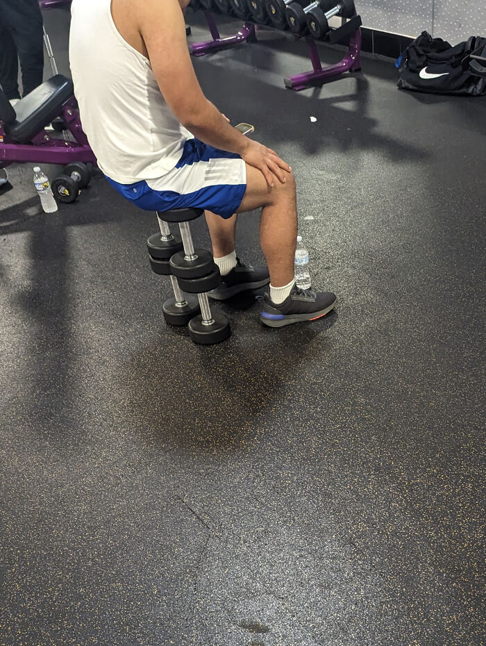 This Person At The Gym Hogging Dumbells
