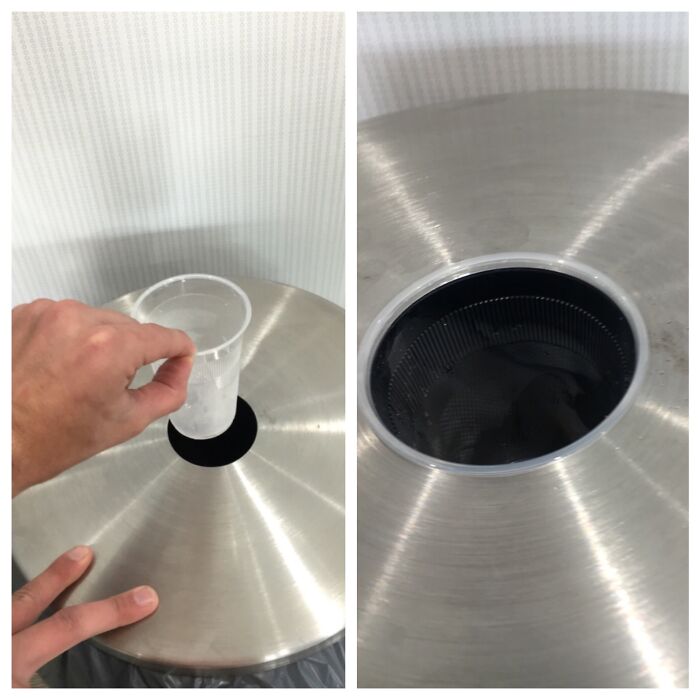 The Trashcan The Hotel I Stayed At Had Next To The Water Cooler In The Gym