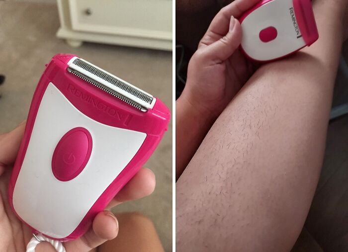 Close-up of a handheld electric shaver used for personal grooming, representing trending Pandaverse products.