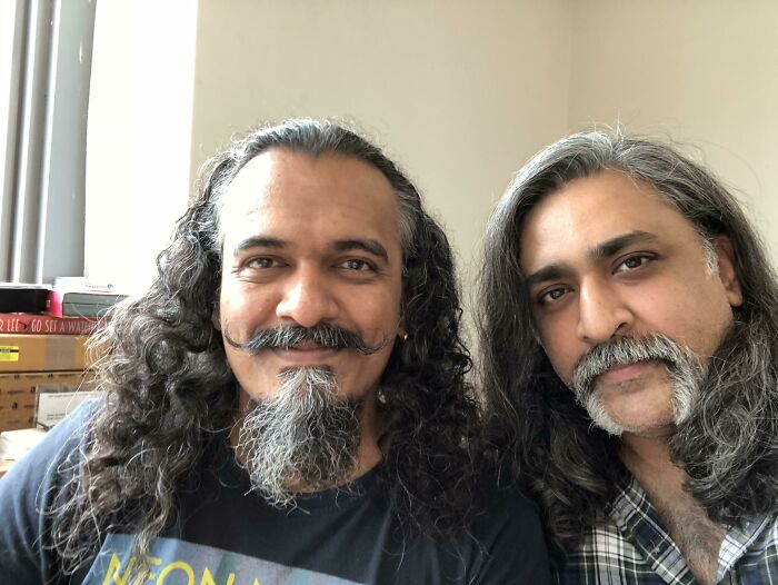 Long Hair. Don’t Care. My Art Director And I Looking Cool