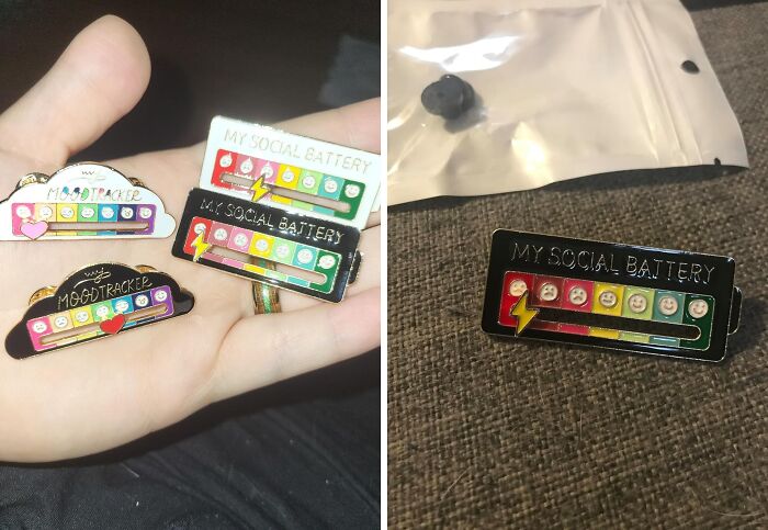 Ward Off Any Unwanted Small-Talk With This Social Battery Pin 